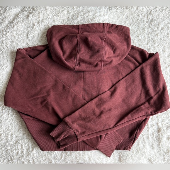 Gymshark Burgundy Maroon Zipup Hoodie - Picture 2 of 5